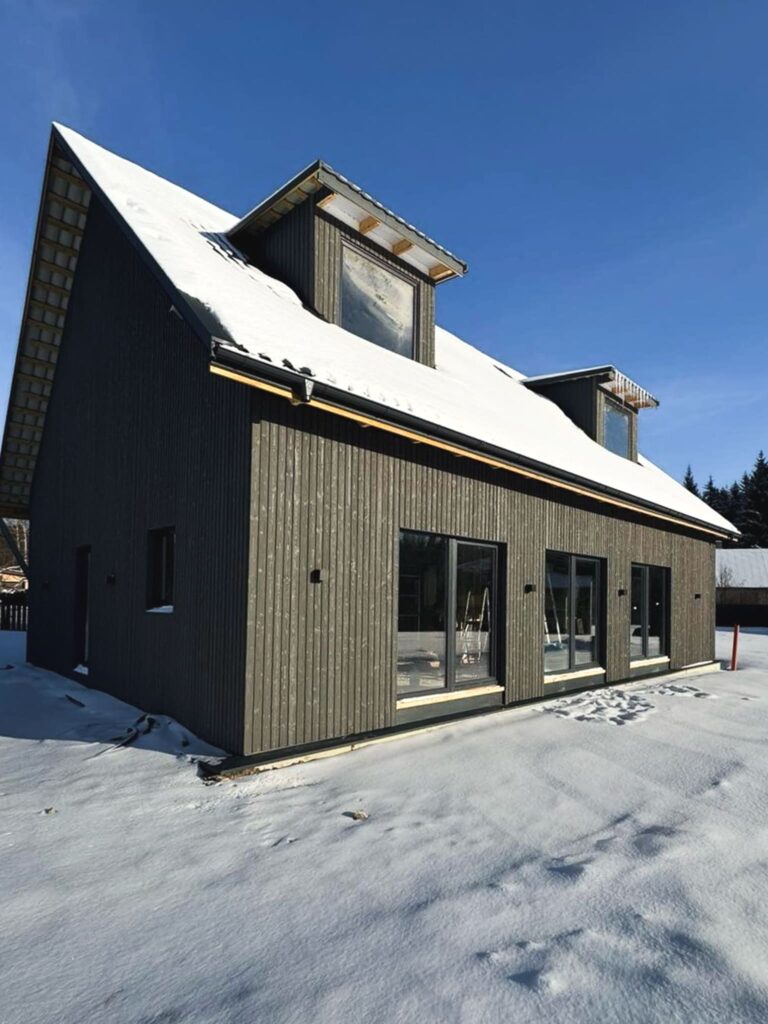 Degintos medienos fasadas Medeksa Ash spalva