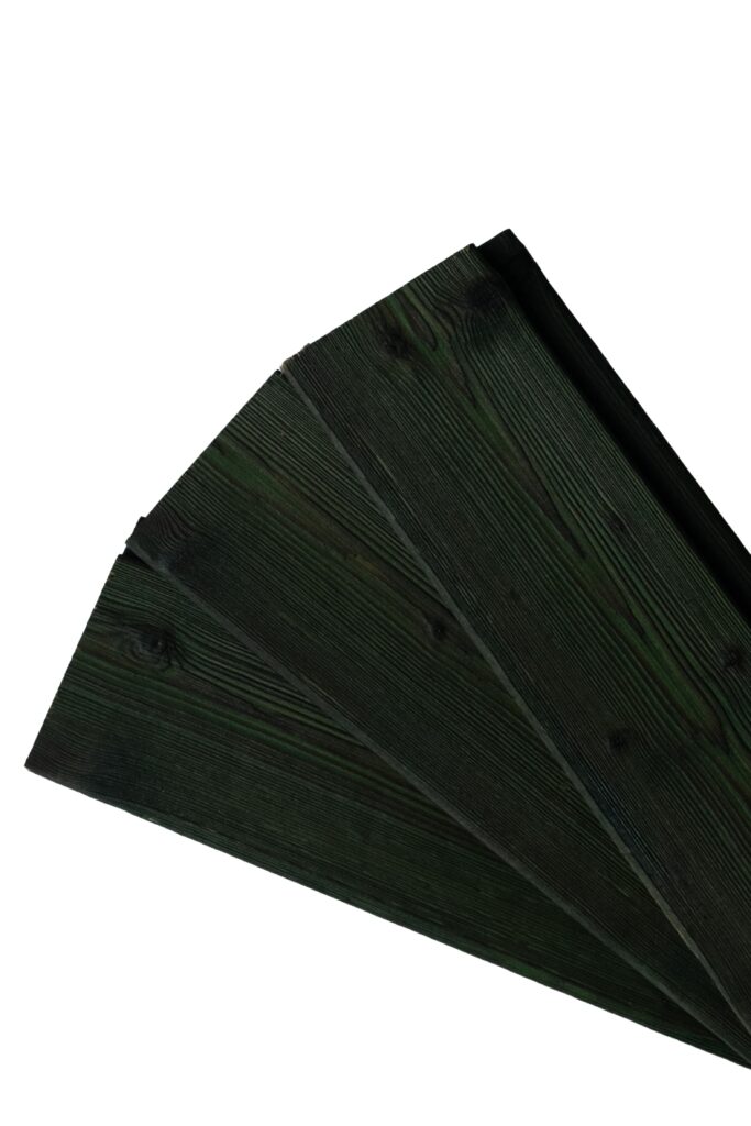 Degintos eglės dailylentės, spalva moss